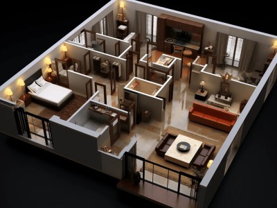 3D Apartment Floor Plan Designs With Furniture