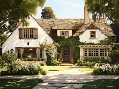 Architectural Renderings House With A Long Driveway And Landscaping