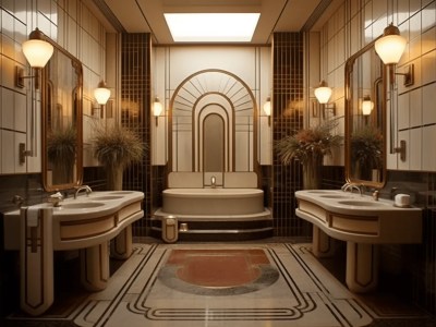 Art Deco Bathroom Interiors By 3Dconcept