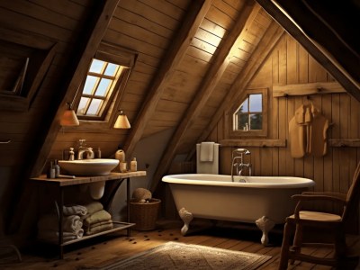 Bathroom At An Attic