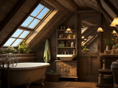 Bathroom Has Wooden Floors