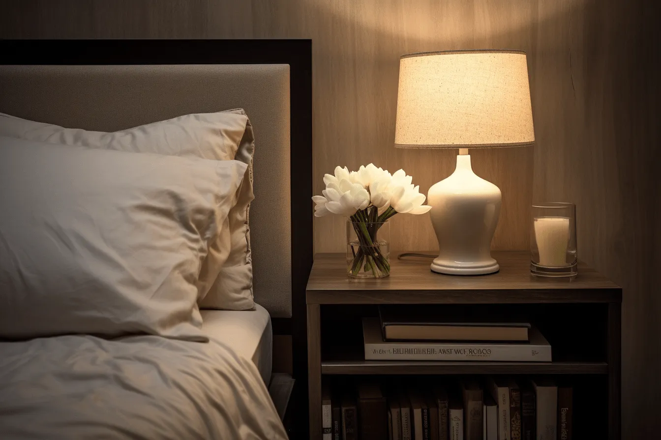 White bed sheet, flattering lighting, floral still lifes, subtle lighting, uhd image, dark beige and white, domestic interiors, sigma 85mm f/1.4 dg hsm art