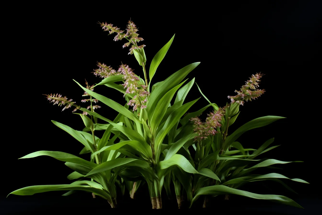 Cactasaphoenix flower isolated on black, softbox lighting, intricate foliage, light green and brown, sōsaku hanga, striped arrangements, ilford pan f, light magenta