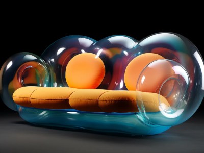 Bubble Sofa On A Black Surface