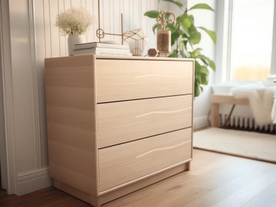 Chest Of Drawers With Wooden Drawer Fronts In A Room