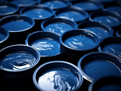 Containers Of Blue Paint, Stock Photo 10044945