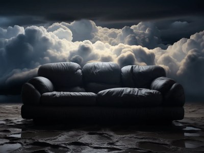 Couch Sitting At The Foot Of A Storm Cloud