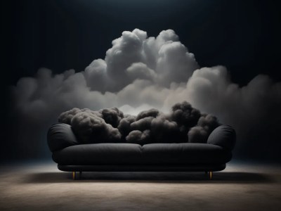 Couch With Clouds Above