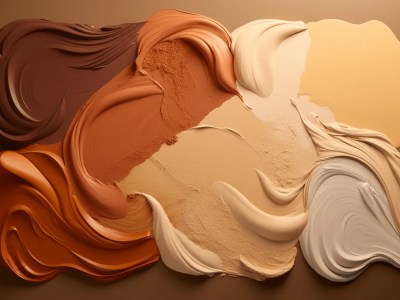 Cream Color Palette With Different Colors Of Foundation