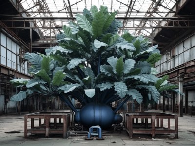 Dan Samson'S Large Plant In An Industrial Setting