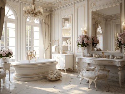 Elegant Bathroom Is Featured