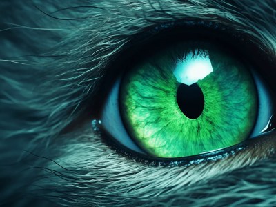 Eye Of A Cat Shows Green Color