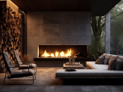 Fire Pit In A Modern Home