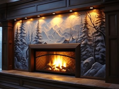 Fireplace Art  The Art Of Painted Fireplace Mantel Murals