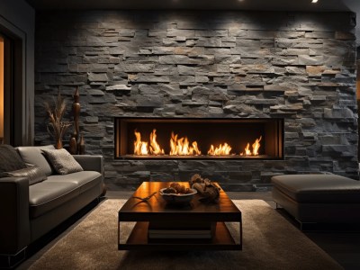 Fireplace In A Modern Living Room