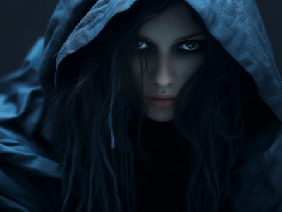 Gothic Girl In A Dark Hood