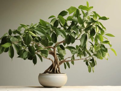 Green Plant In A White Pot On A Table