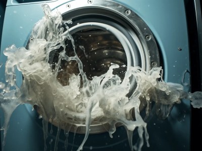 Image Of A Washing Machine With Water Splashing Out