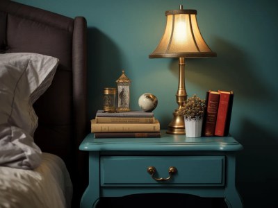 Lamp Near A Bed Side Table