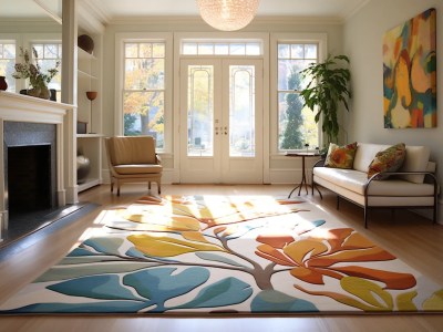 Large Rug In Front Of Living Room