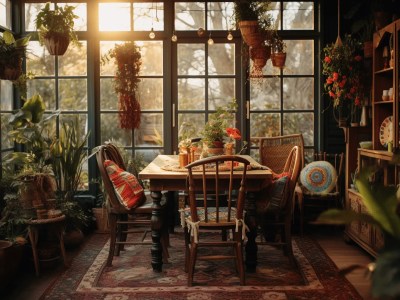 Living Room Features A Lot Of Potted Plants