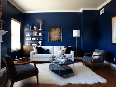 Living Room Painted Blue