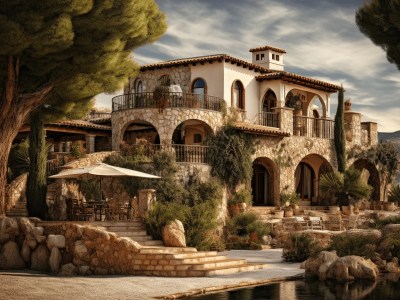 Mediterranean Villa In Mountain Scenery With Swimming Pool, Spa And Outdoor Furniture