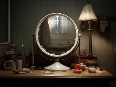 Mirror Reflected In A Bathroom