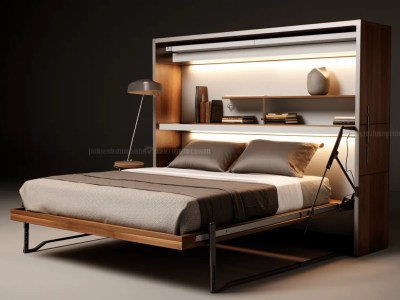 Modern Wall Bed Frame Design In 3D