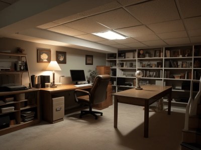 Office With Desk In The Background