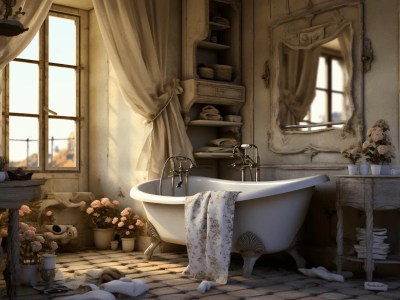 Old Bathroom With A Bathtub In It