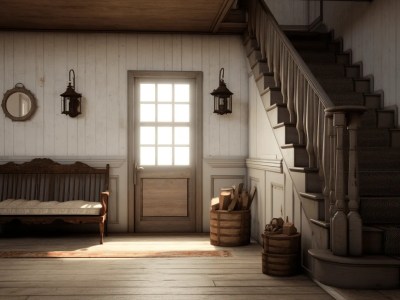 Old House 3D Interior, Stairs