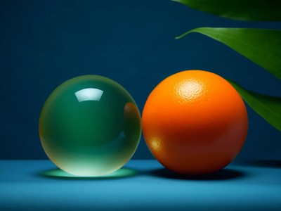 Orange And Egg Against Blue Background