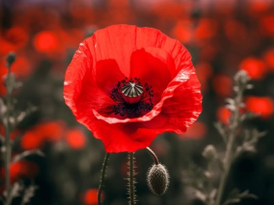 Photo Of Red Poppy Flower