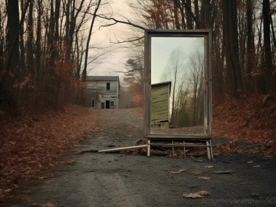 Photo That Is Of A Mirror Standing On The Ground