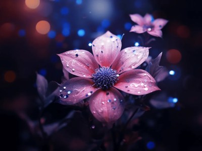 Pink Flowers On A Dark Background