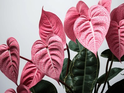 Pink Leaves Of A Plant