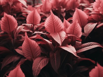 Plants In A Red Hue