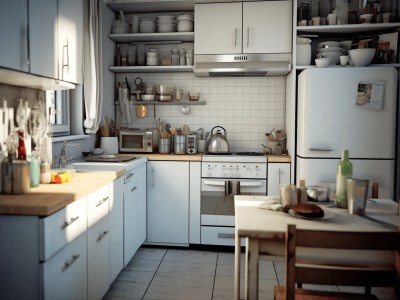 Realistic 3D Model Of Kitchen