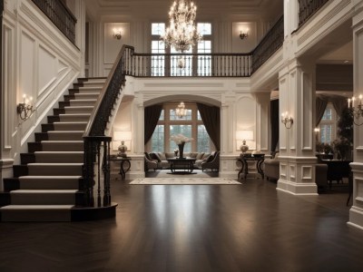 Rich Wood Floors, Large Chandelier, And A Beautiful Staircase Lead You Into A Grand Foyer