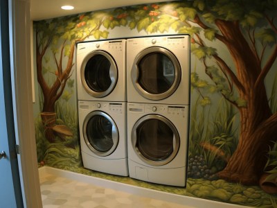 Room With White Washing Machines