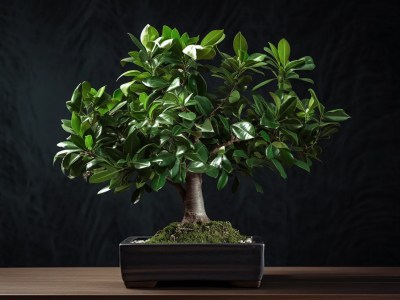 Small Bonsai Sitting On Top Of A Table