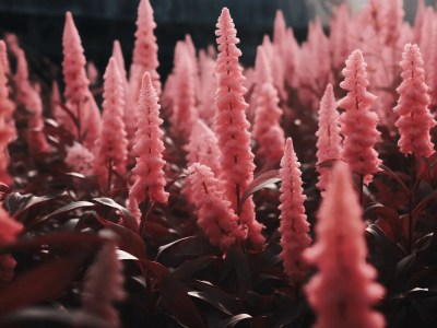 Some Pink Flowers Growing In The Field