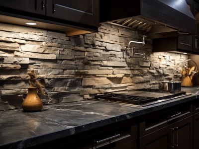 Stone Backsplash In Kitchen