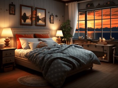 Sunset In A Bedroom