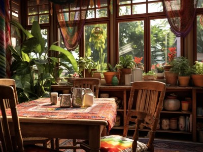 Table With Chairs On It In The Dining Room