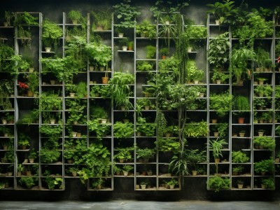 There Is An Indoor Garden Wall Full Of Plants