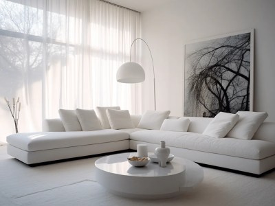 This Is A White Textured Living Room