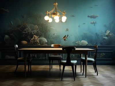 Underwater Wallpaper In A Dining Room