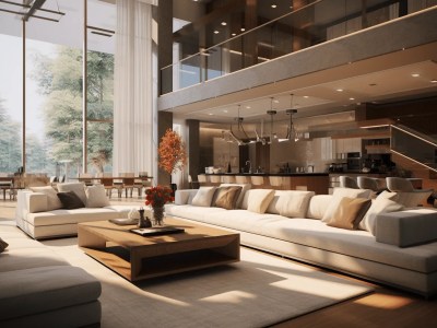 Very Modern Living Room In A Luxurious Home